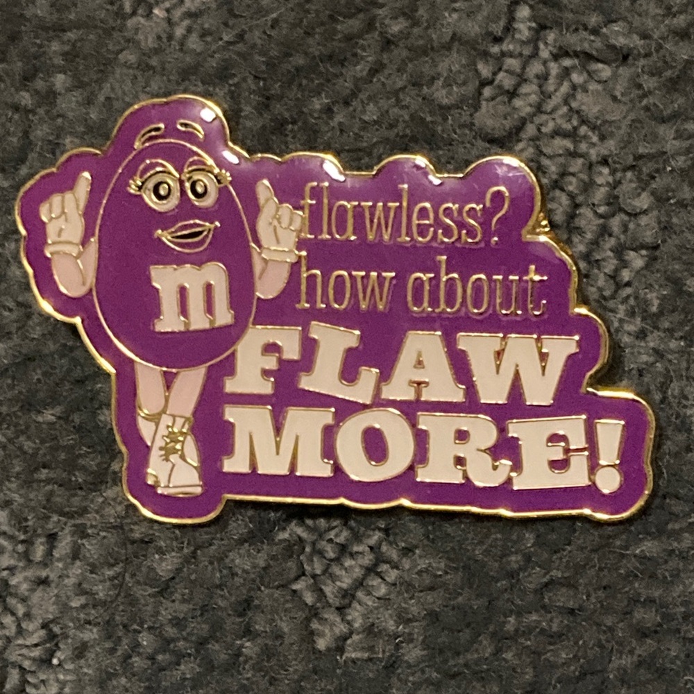 M&M'S Purple and Gold Enamel Pin
